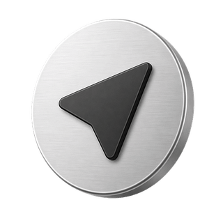 Icône de flèche d’envoi 3D décorative sur la page Contactez-nous